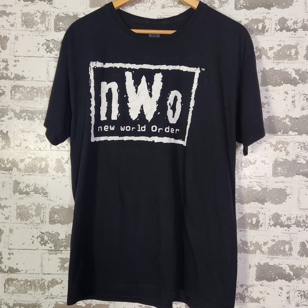 WWE‎ Authentic nWo New World Order Men Black T Shirt Large Wrestling WCW Nitro